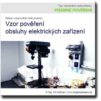 Vzor pověření obsluhy elektrických zařízení