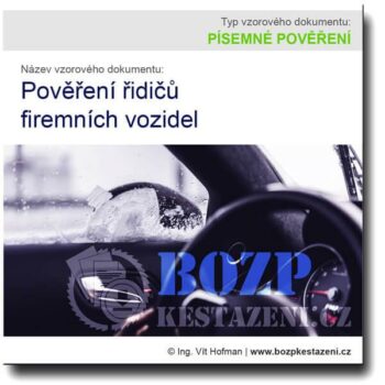 Pověření řidičů firemních vozidel