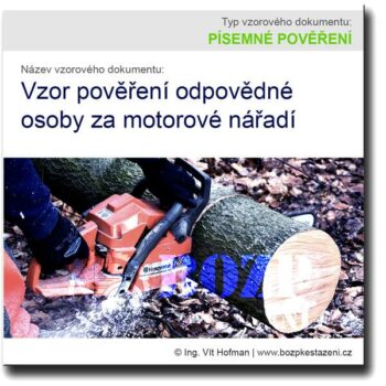 Vzor pověření odpovědné osoby za motorové nářadí