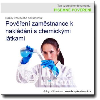 Pověření zaměstnance k nakládání s chemickými látkami