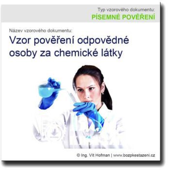 Vzor pověření odpovědné osoby za chemické látky