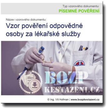 Vzor pověření odpovědné osoby za pracovnělékařské služby