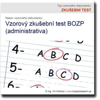 Vzorový zkušební test BOZP (administrativa)