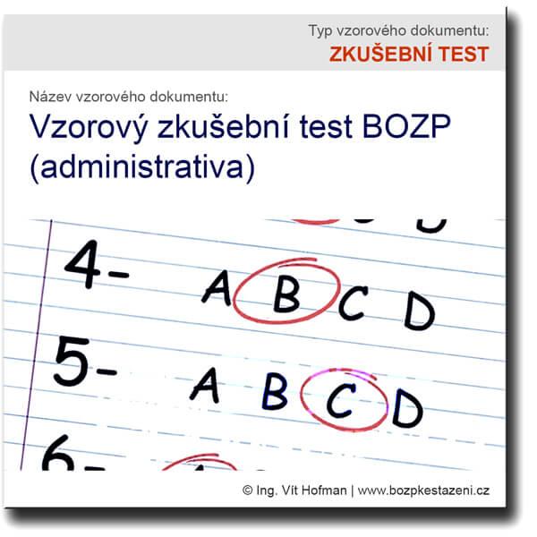 Vzorový zkušební test BOZP (administrativa)