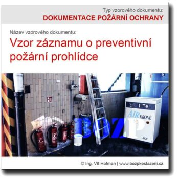 Vzor záznamu o preventivní požární prohlídce