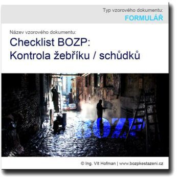 Checklist BOZP: Kontrola žebříku / schůdků