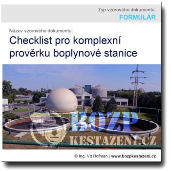 Checklist komplexní prověrky bioplynové stanice