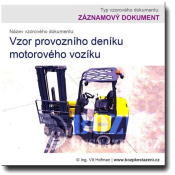 Vzor provozního deníku motorového vozíku