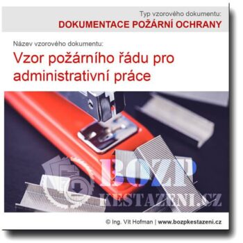 Vzor požárního řádu pro administrativu