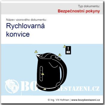 Bezpečnostní pokyny - rychlovarná konvice