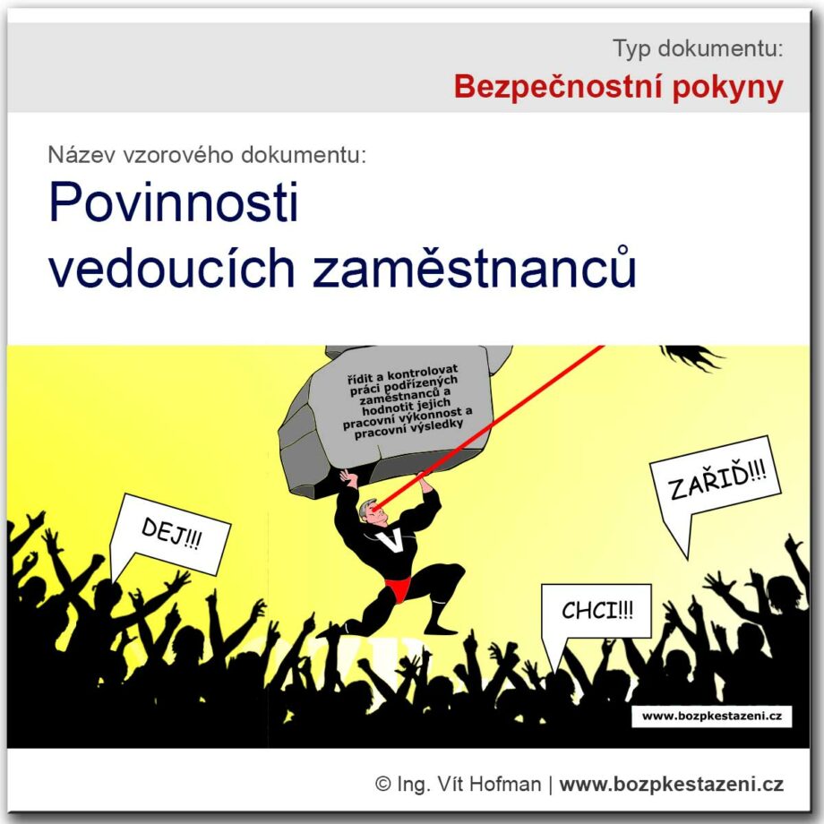 Bezpečnostní pokyny - povinnosti vedoucích zaměstnanců