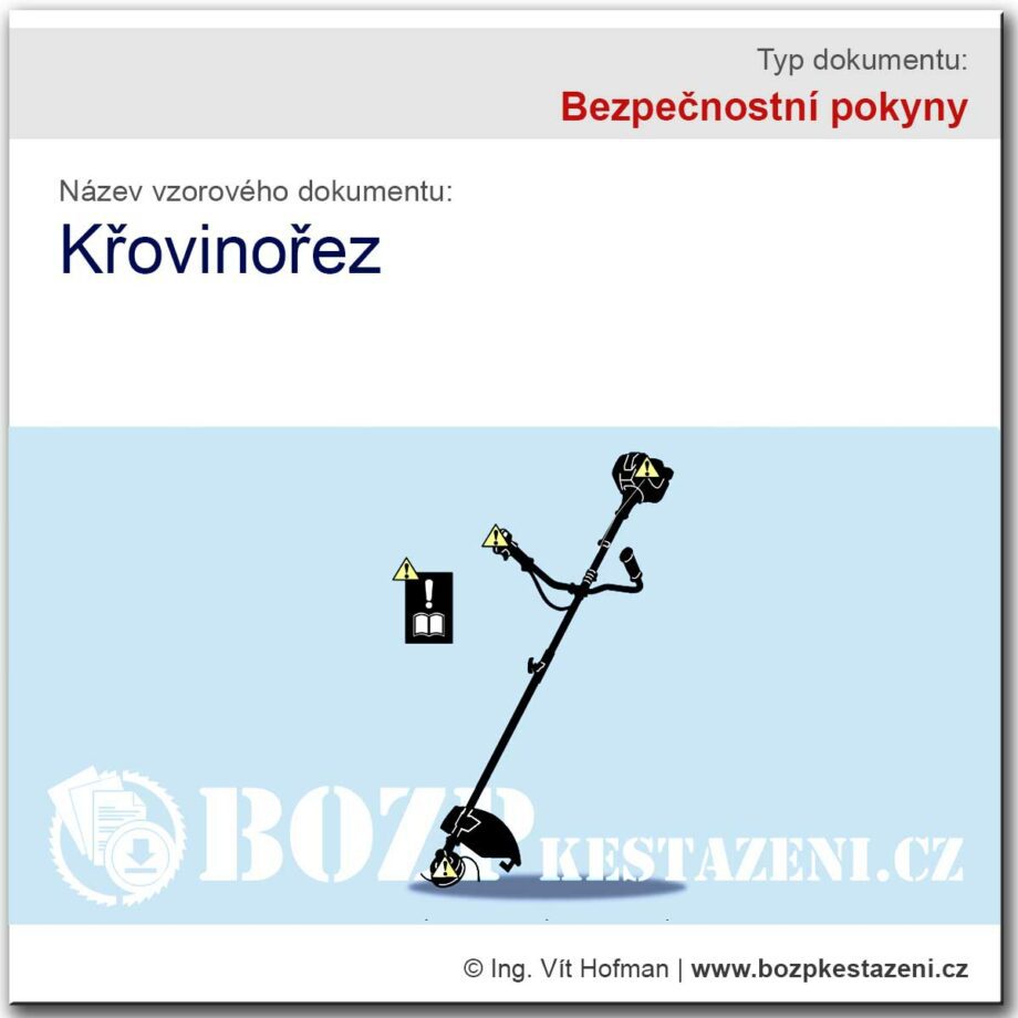 Bezpečnostní pokyny - Křovinořez