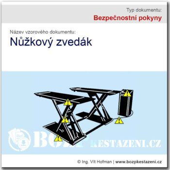 Bezpečnostní pokyny - nůžkový zvedák