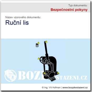 Bezpečnostní pokyny - ruční lis