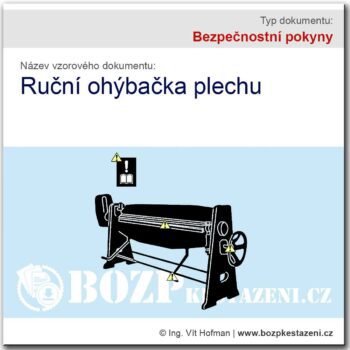 Bezpečnostní pokyny - Ruční ohýbačka plechu
