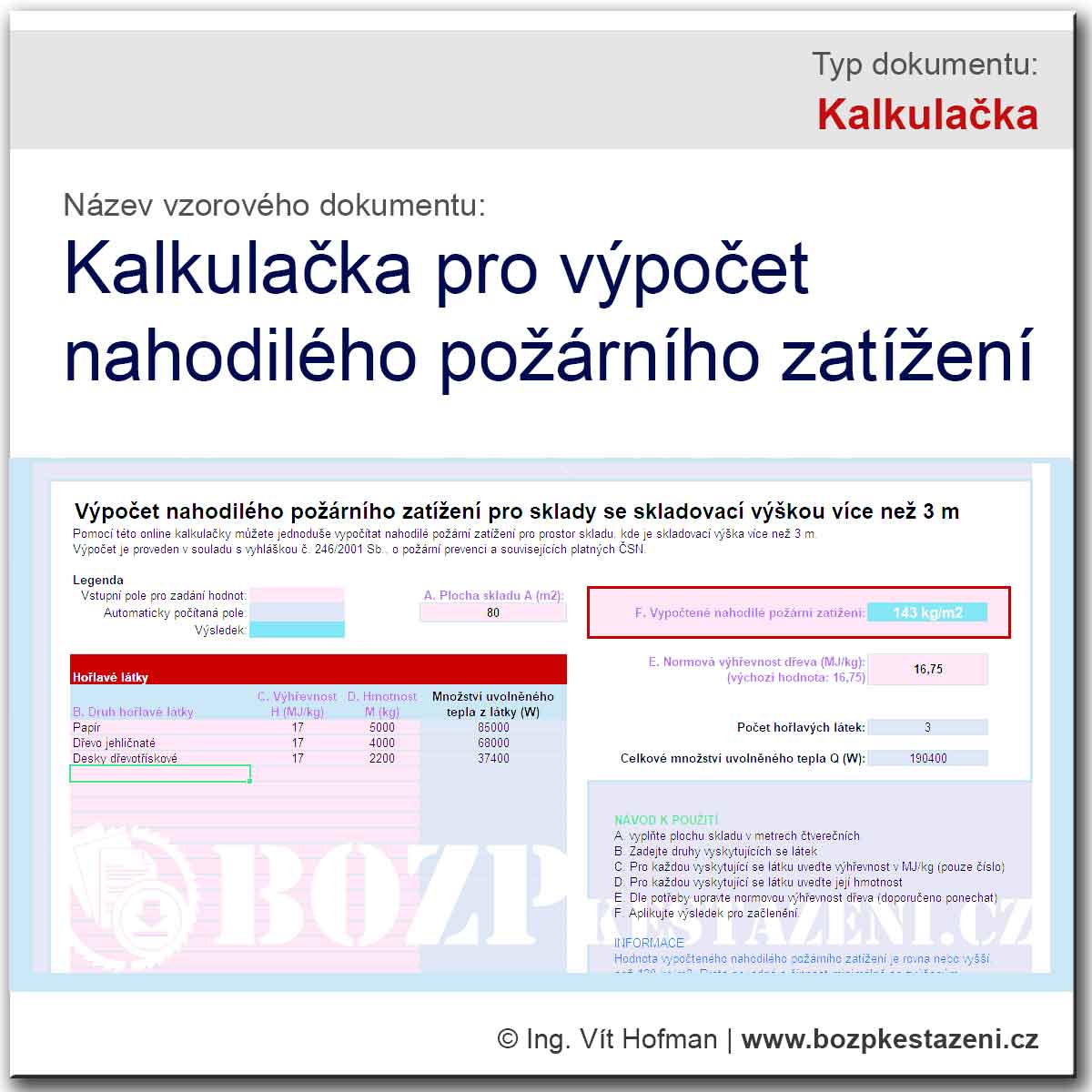 Co je nahodilé požární zatížení?